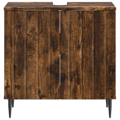 Badkamer wastafelkast ZWOLLE Gerookt eiken 59,5 x 31,5 x 59 cm