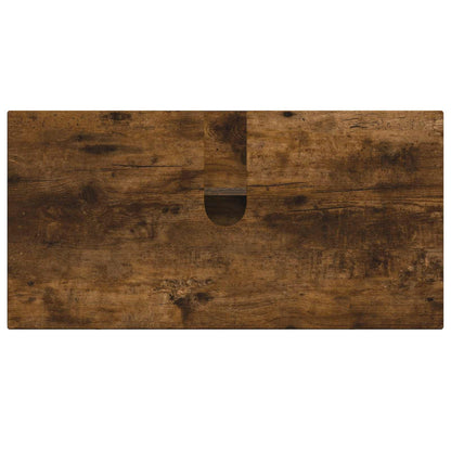 Badkamer wastafelkast ZWOLLE Gerookt eiken 59,5 x 31,5 x 59 cm