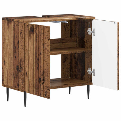 Badkamer wastafelkast ZWOLLE Oud hout 59,5 x 31,5 x 59 cm