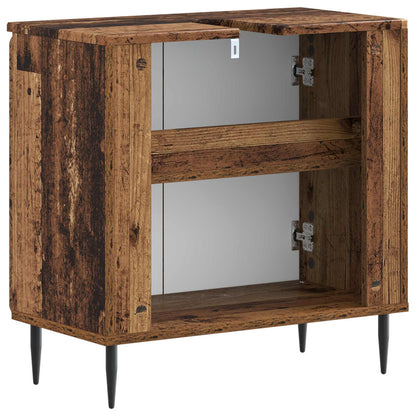 Badkamer wastafelkast ZWOLLE Oud hout 59,5 x 31,5 x 59 cm