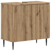 Wastafelkast badkamer 59.5x31.5x59 cm artisanaal eiken