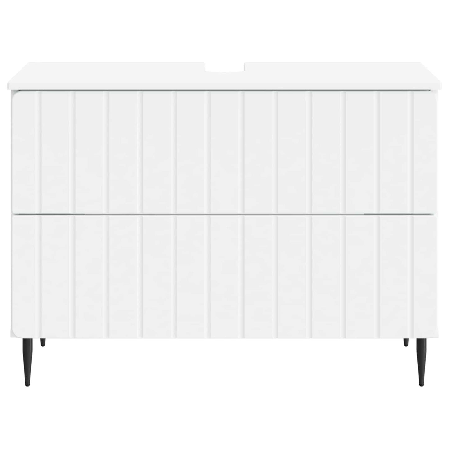 Badkamer wastafelkast ZWOLLE Wit 82 x 41 x 58,5 cm Bewerkt hout