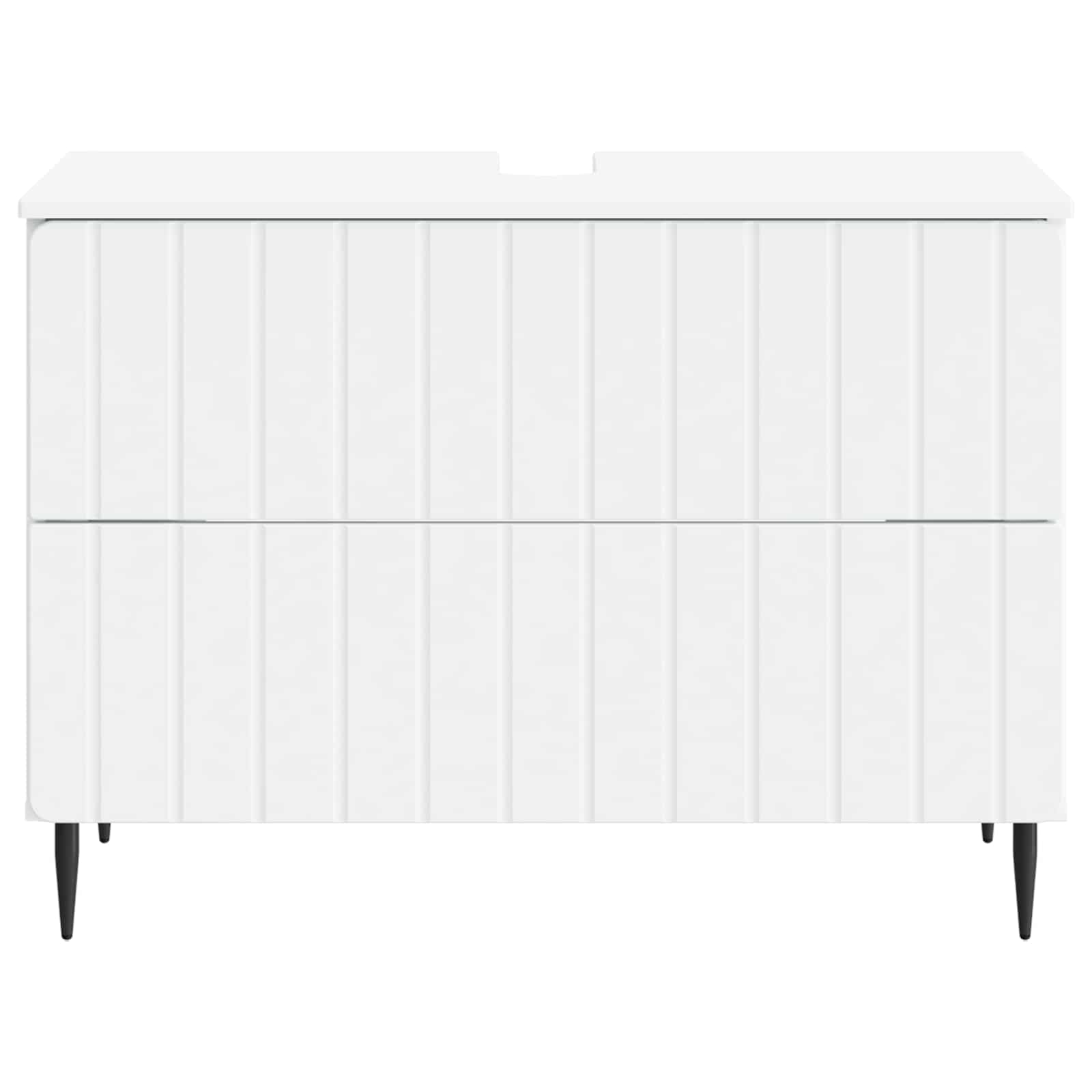 Badkamer wastafelkast ZWOLLE Wit 82 x 41 x 58,5 cm Bewerkt hout