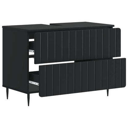 Badkamer wastafelkast ZWOLLE Zwart 82 x 41 x 58,5 cm