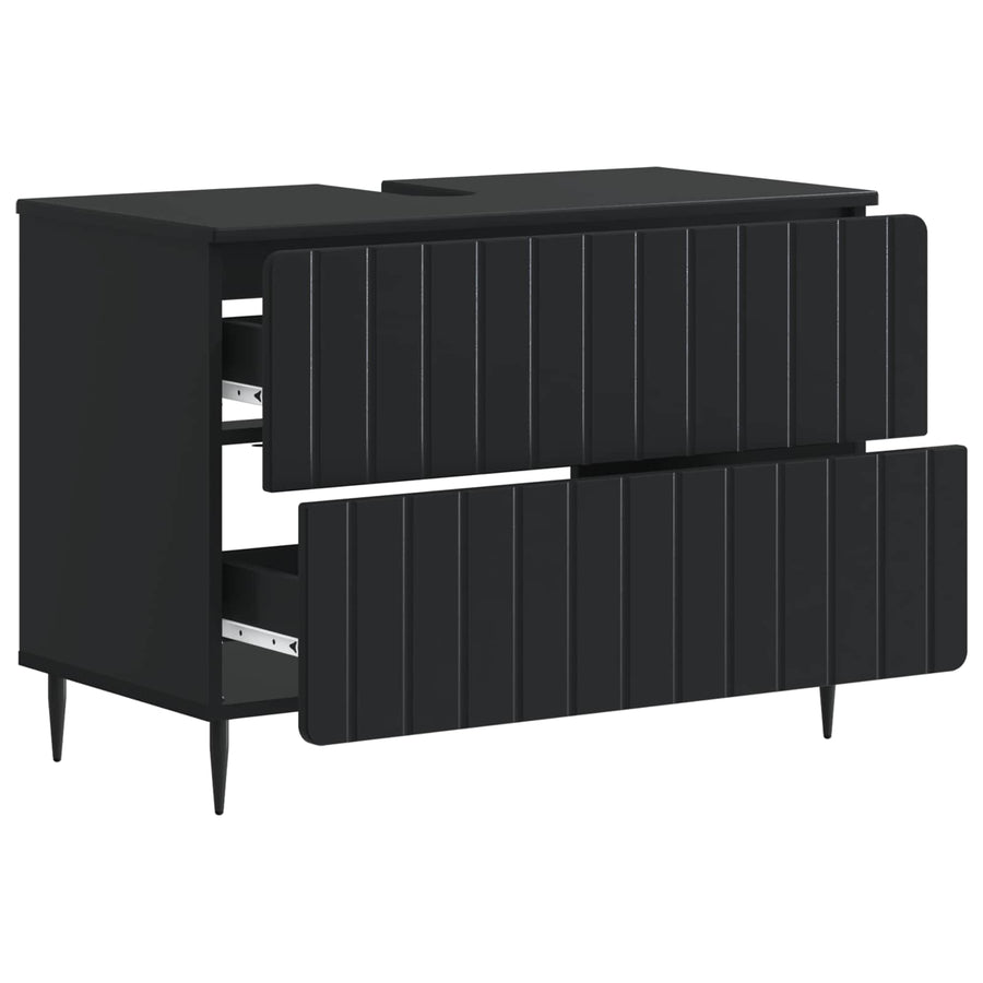Badkamer wastafelkast ZWOLLE Zwart 82 x 41 x 58,5 cm