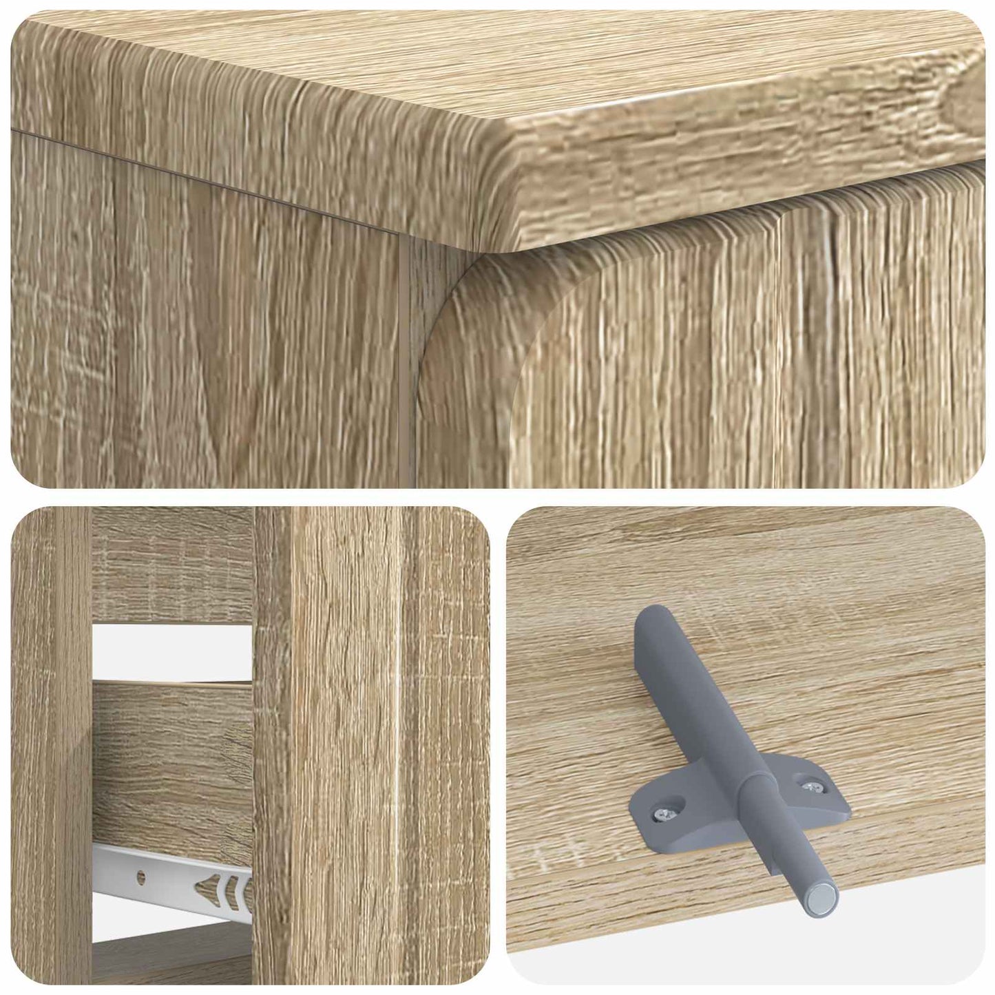 Badkamer wastafelkast ZWOLLE Sonoma Eiken 82 x 41 x 58,5 cm