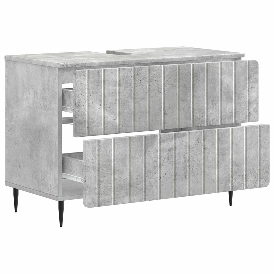 Badkamer wastafelkast ZWOLLE Betongrijs 82 x 41 x 58,5 cm