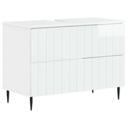 Wastafelkast badkamer hoogglans wit 82x41x58,5 cm