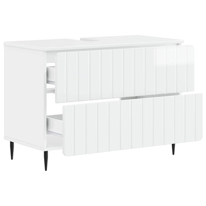 Badkamer wastafelkast ZWOLLE Hoogglans Wit 82 x 41 x 58,5 cm
