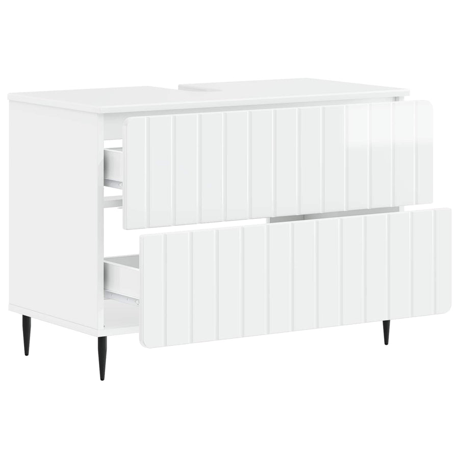 Badkamer wastafelkast ZWOLLE Hoogglans Wit 82 x 41 x 58,5 cm
