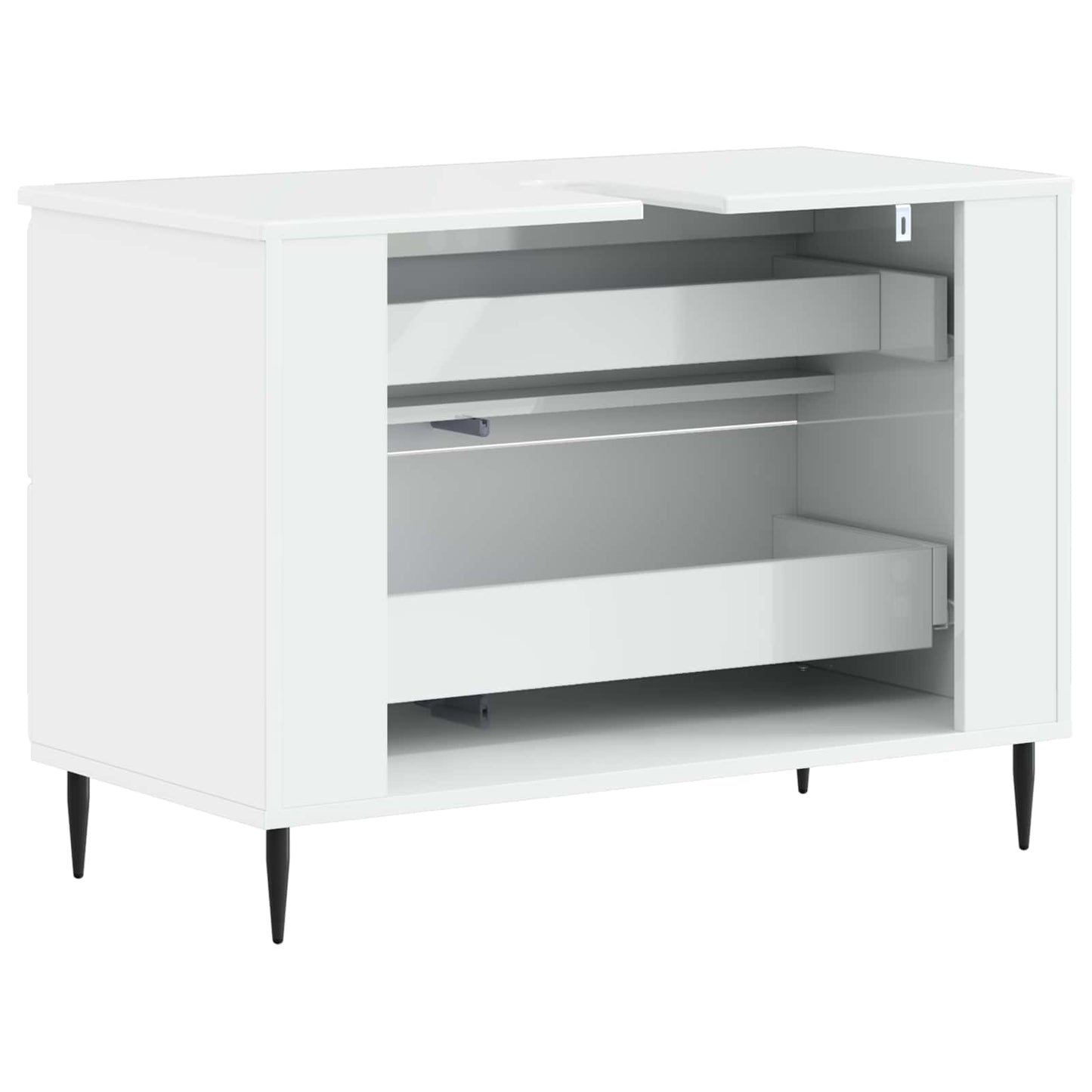Badkamer wastafelkast ZWOLLE Hoogglans Wit 82 x 41 x 58,5 cm