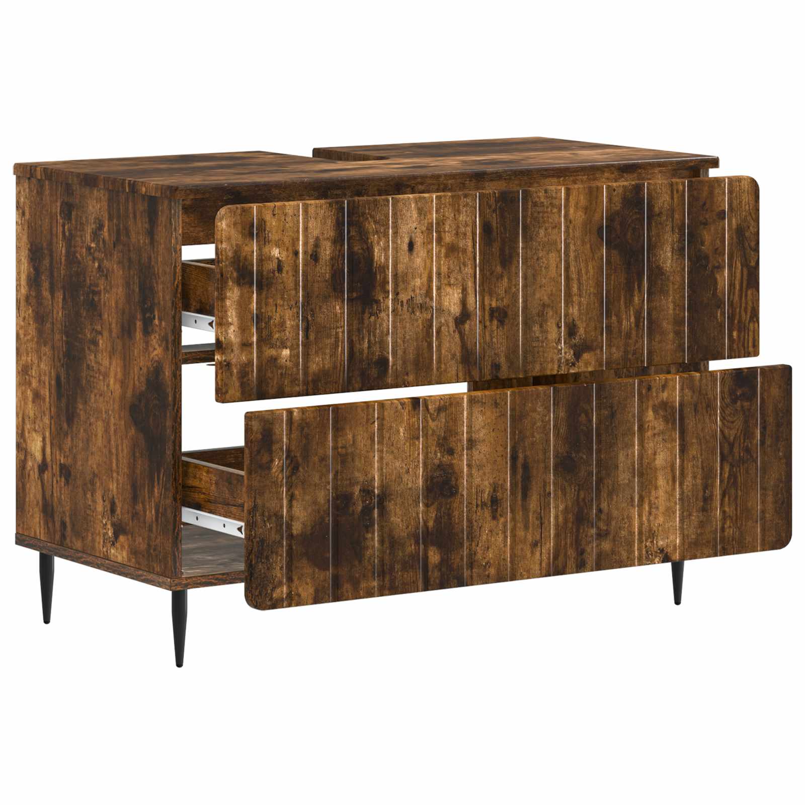 Badkamer wastafelkast ZWOLLE Gerookt eiken 82 x 41 x 58,5 cm