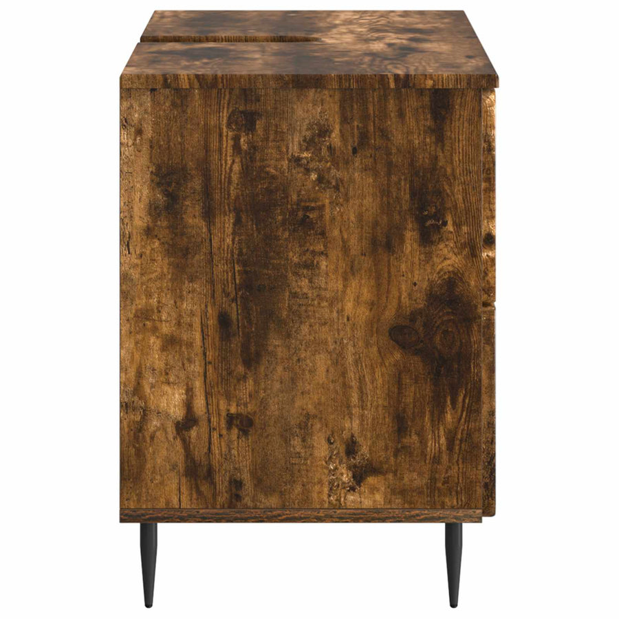 Badkamer wastafelkast ZWOLLE Gerookt eiken 82 x 41 x 58,5 cm