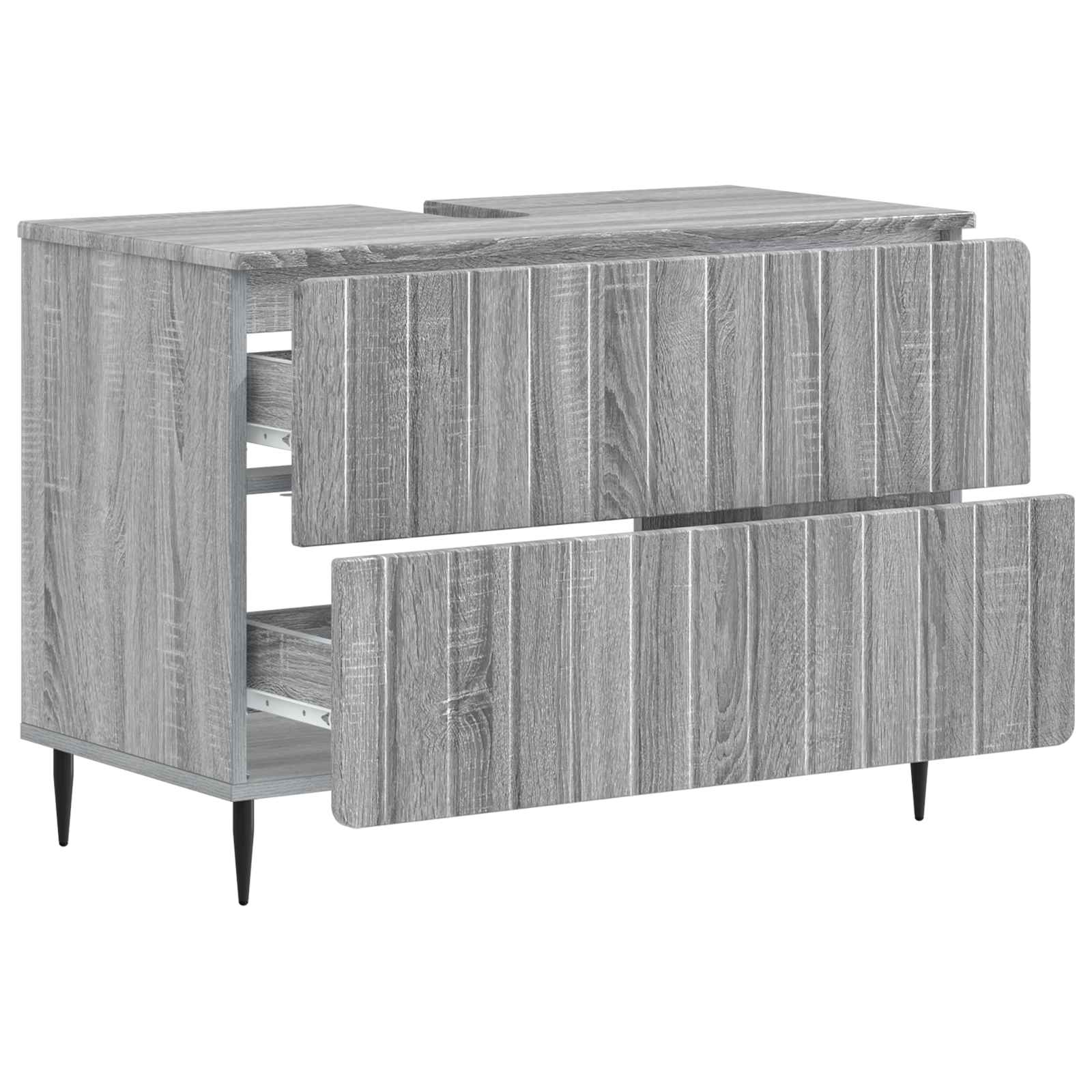 Badkamer wastafelkast ZWOLLE Grijs Sonoma 82 x 41 x 58,5 cm
