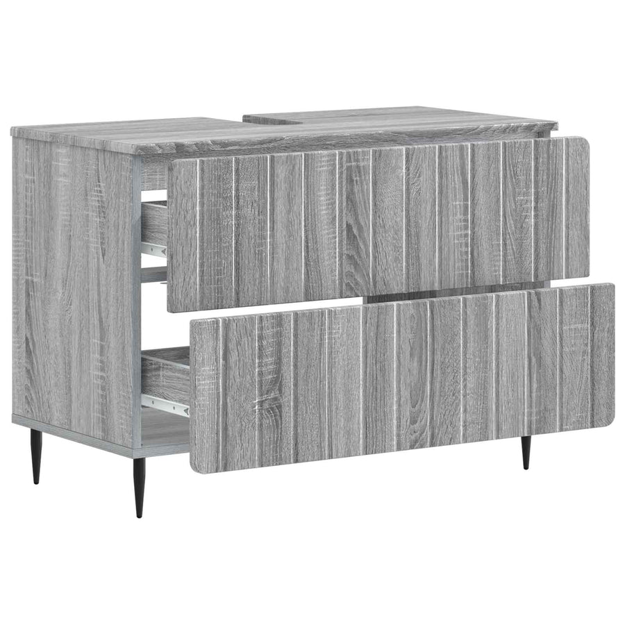 Badkamer wastafelkast ZWOLLE Grijs Sonoma 82 x 41 x 58,5 cm