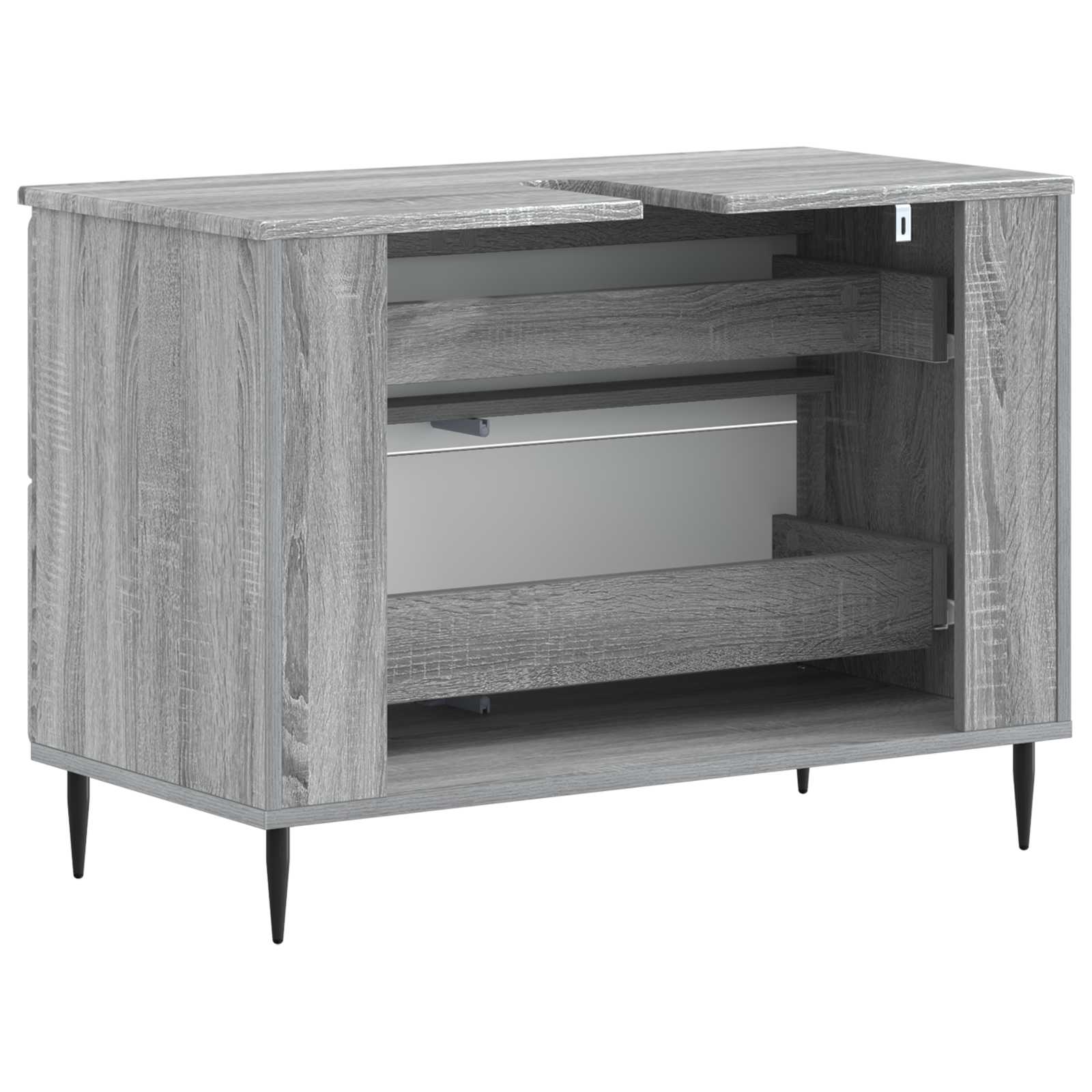 Badkamer wastafelkast ZWOLLE Grijs Sonoma 82 x 41 x 58,5 cm