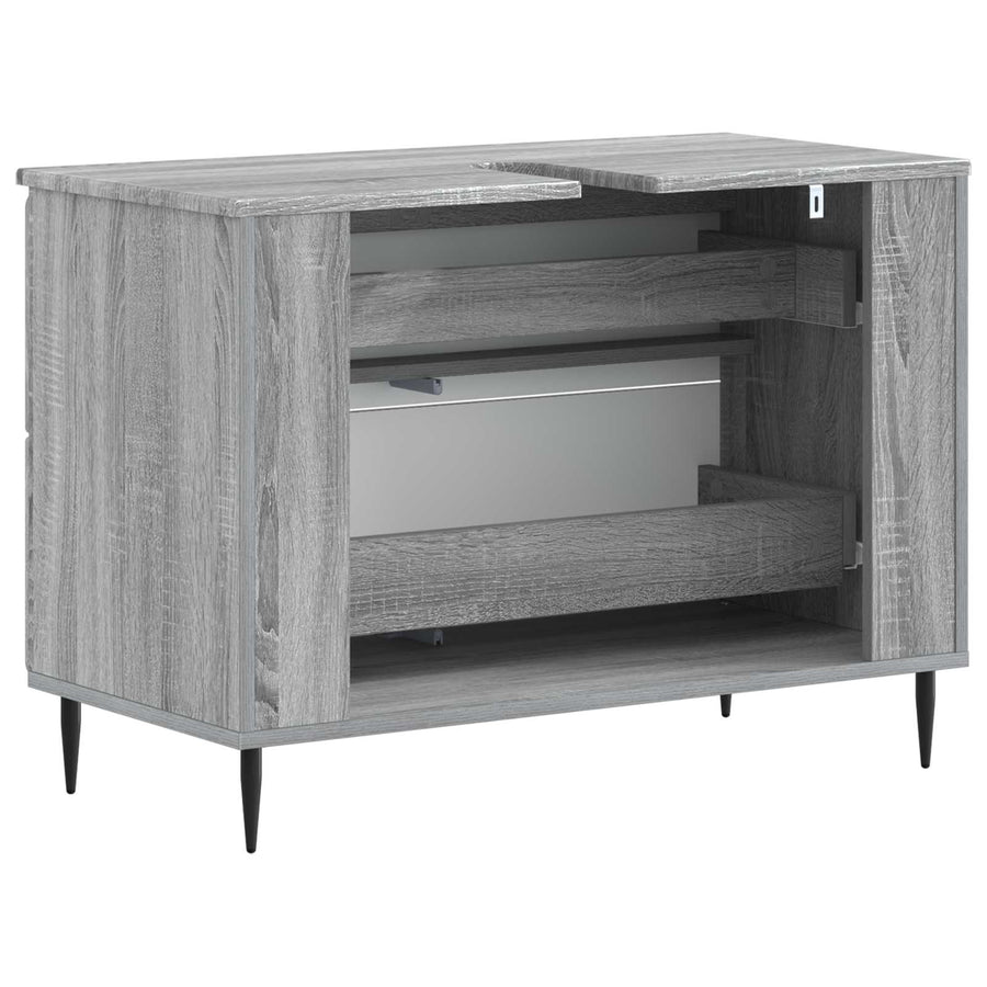 Badkamer wastafelkast ZWOLLE Grijs Sonoma 82 x 41 x 58,5 cm