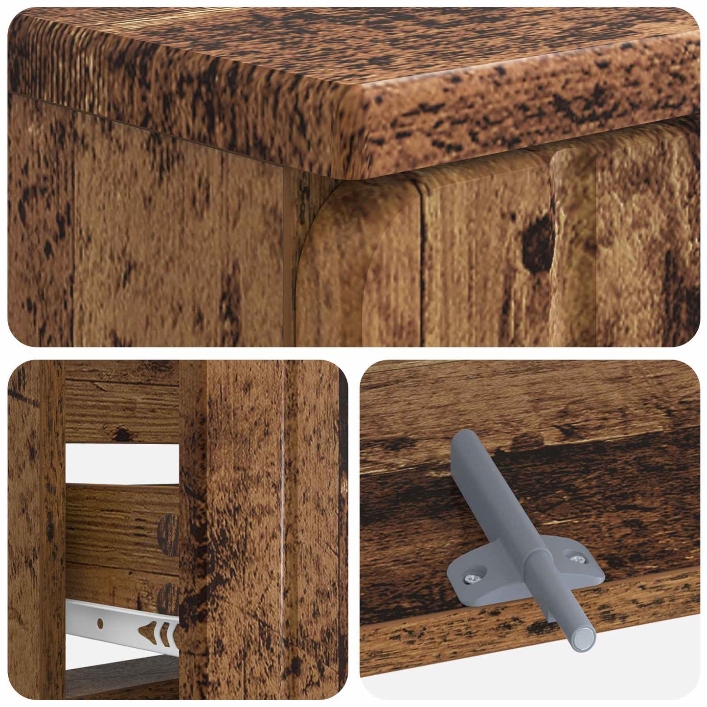 Badkamer wastafelkast ZWOLLE Oud hout 82 x 41 x 58,5 cm