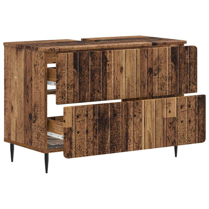 Badkamer wastafelkast ZWOLLE Oud hout 82 x 41 x 58,5 cm