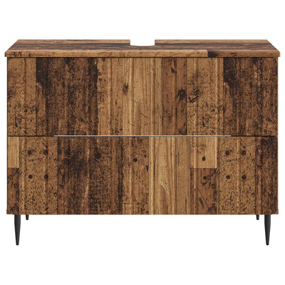 Badkamer wastafelkast ZWOLLE Oud hout 82 x 41 x 58,5 cm