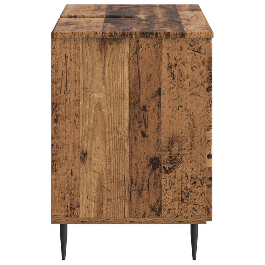 Badkamer wastafelkast ZWOLLE Oud hout 82 x 41 x 58,5 cm