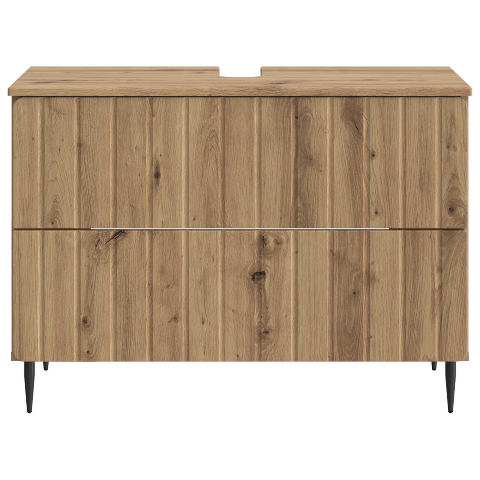 Badkamer wastafelkast ZWOLLE Artisanaal eiken 82 x 41 x 58,5 cm