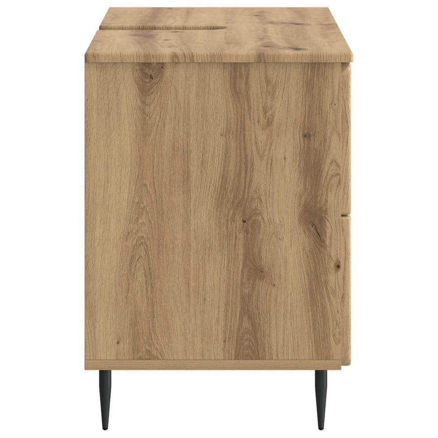 Badkamer wastafelkast ZWOLLE Artisanaal eiken 82 x 41 x 58,5 cm