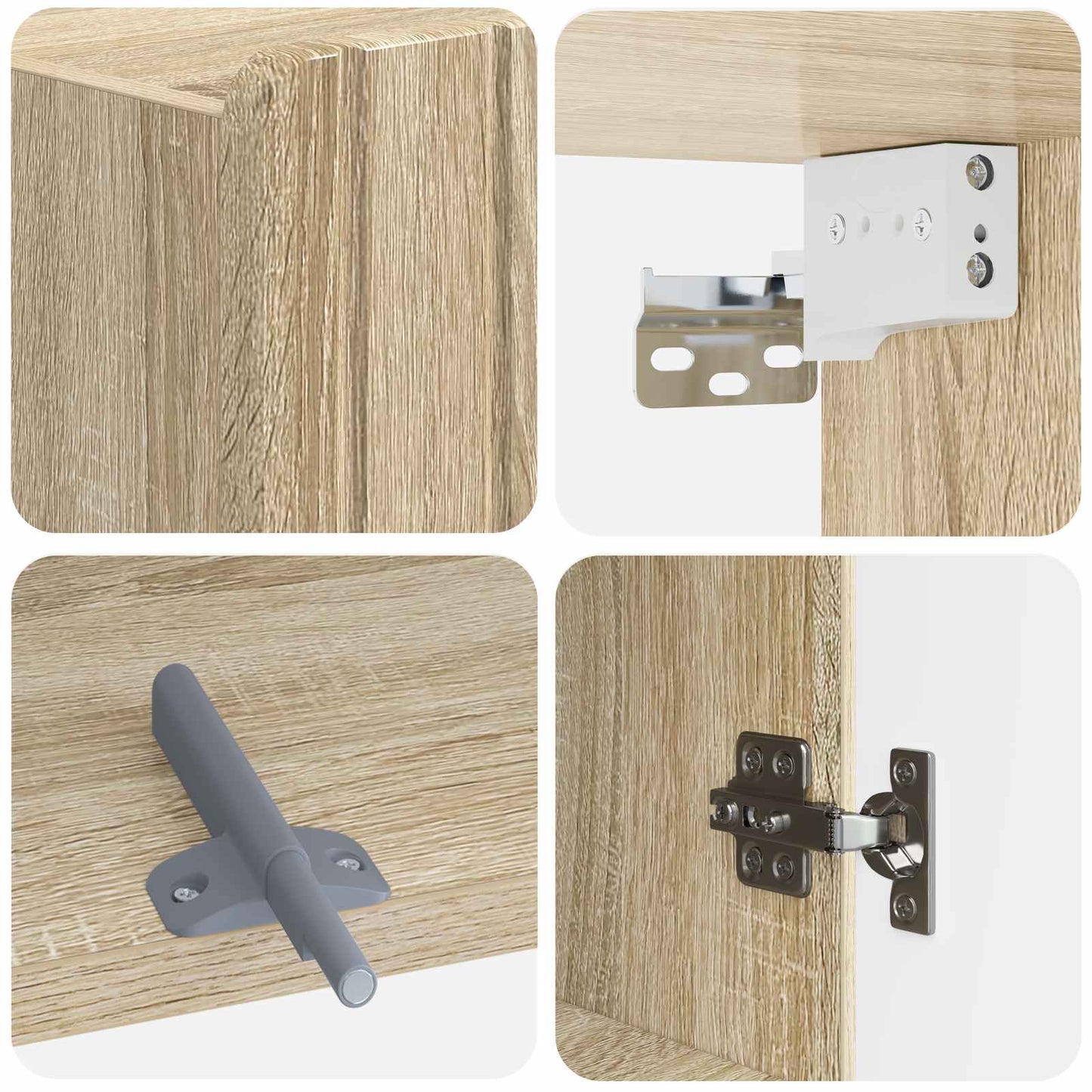 Badkamer wandkast ZWOLLE Sonoma Eiken 30 x 31 x 63 cm