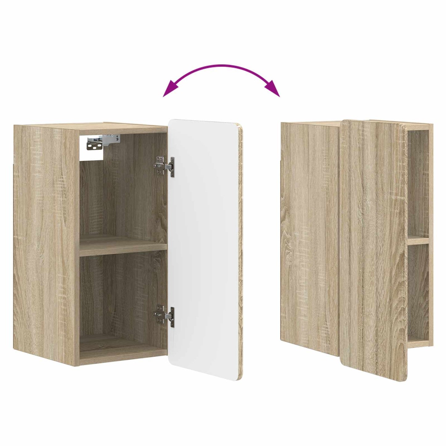 Badkamer wandkast ZWOLLE Sonoma Eiken 30 x 31 x 63 cm