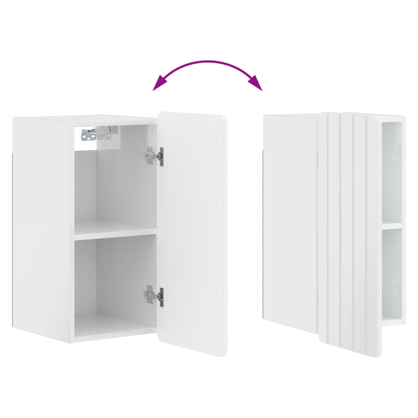 Badkamer wandkast ZWOLLE Hoogglans Wit 30 x 31 x 63 cm