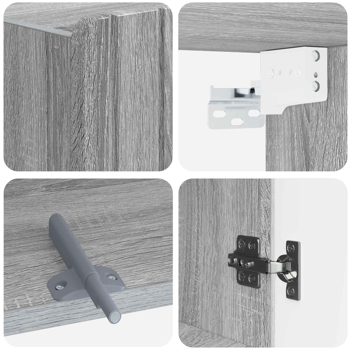 Badkamer wandkast ZWOLLE Grijs Sonoma 30 x 31 x 63 cm