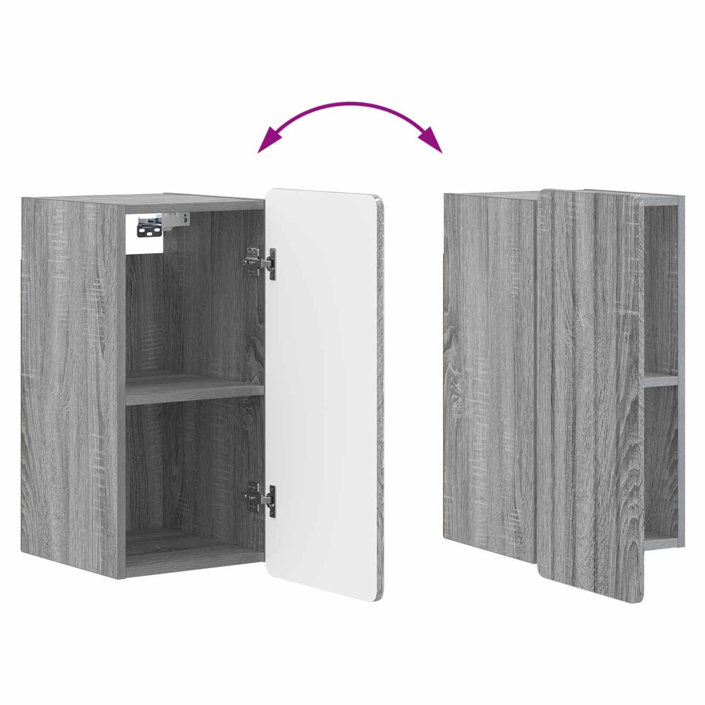 Badkamer wandkast ZWOLLE Grijs Sonoma 30 x 31 x 63 cm