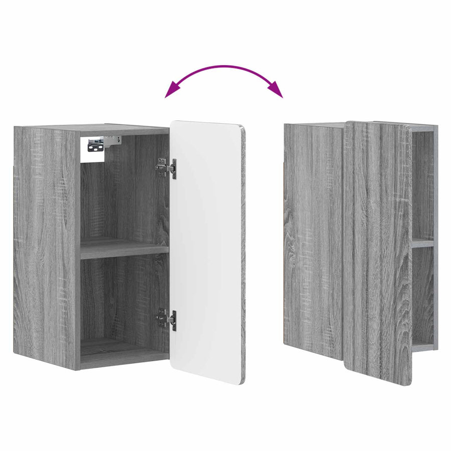 Badkamer wandkast ZWOLLE Grijs Sonoma 30 x 31 x 63 cm