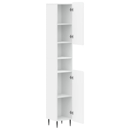 Badkamerkast met Open Plank ZWOLLE Wit 30 x 31 x 189,5 cm