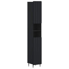 Badkamerkast met Open Plank ZWOLLE Zwart 30 x 31 x 189,5 cm