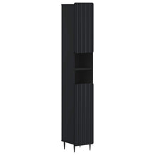 Badkamerkast met Open Plank ZWOLLE Zwart 30 x 31 x 189,5 cm