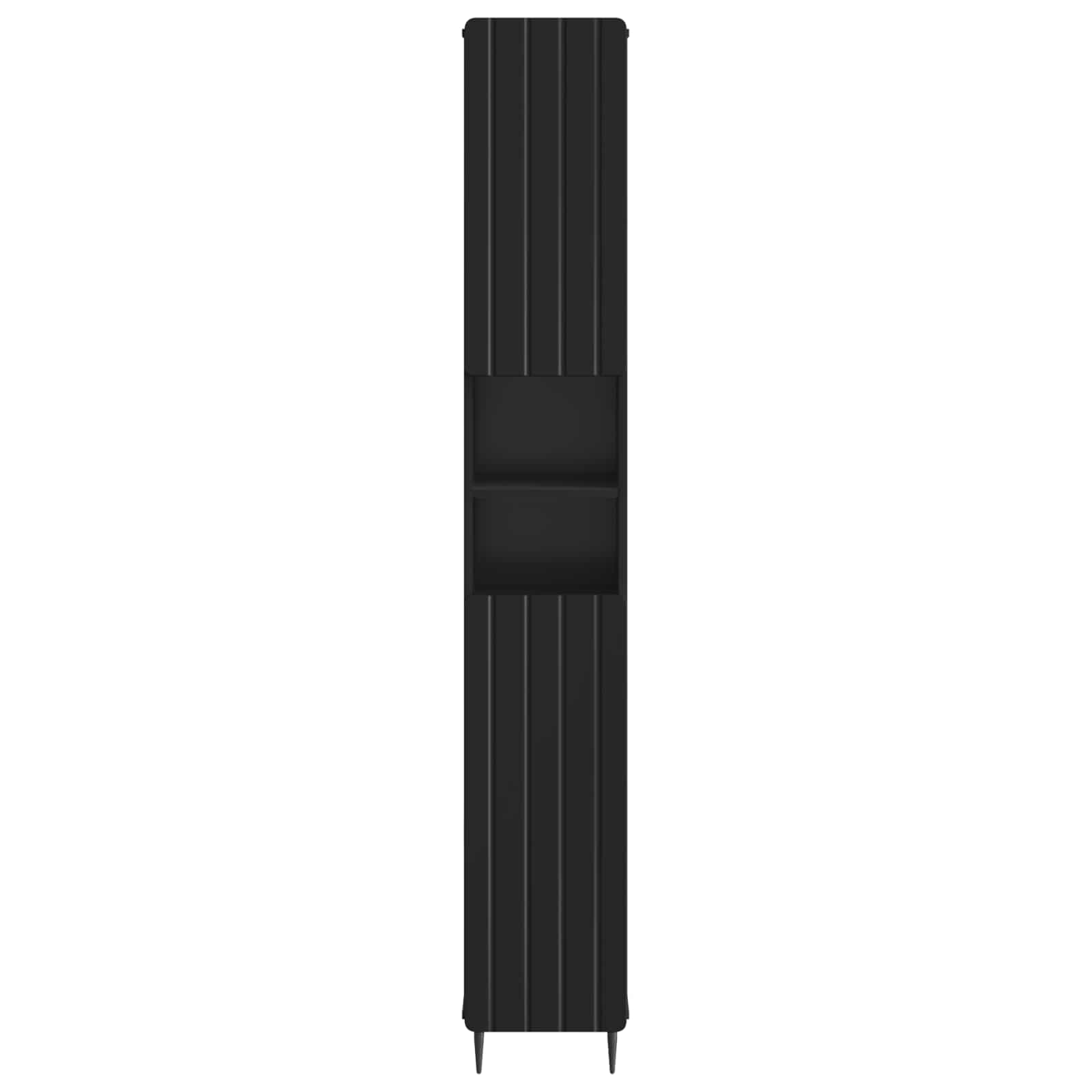 Badkamerkast met Open Plank ZWOLLE Zwart 30 x 31 x 189,5 cm