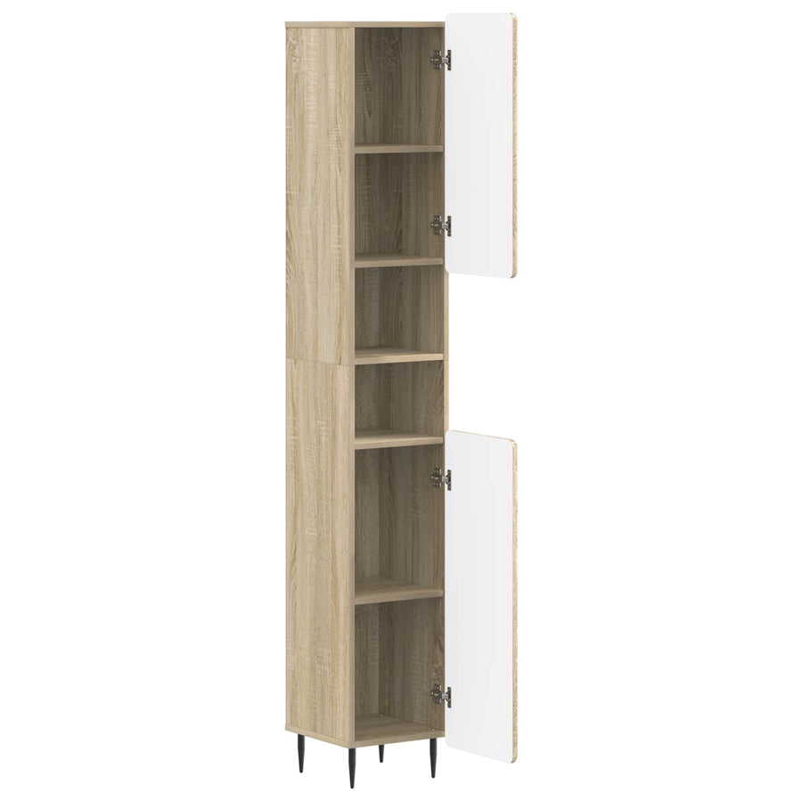 Badkamerkast met Open Plank ZWOLLE Sonoma Eiken