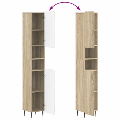 Badkamerkast met Open Plank ZWOLLE Sonoma Eiken