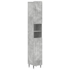 Badkamerkast 30x31x189,5 cm betongrijs bewerkt hout