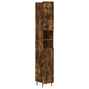 Badkamerkast 30x31x189.5 cm gerookt eiken