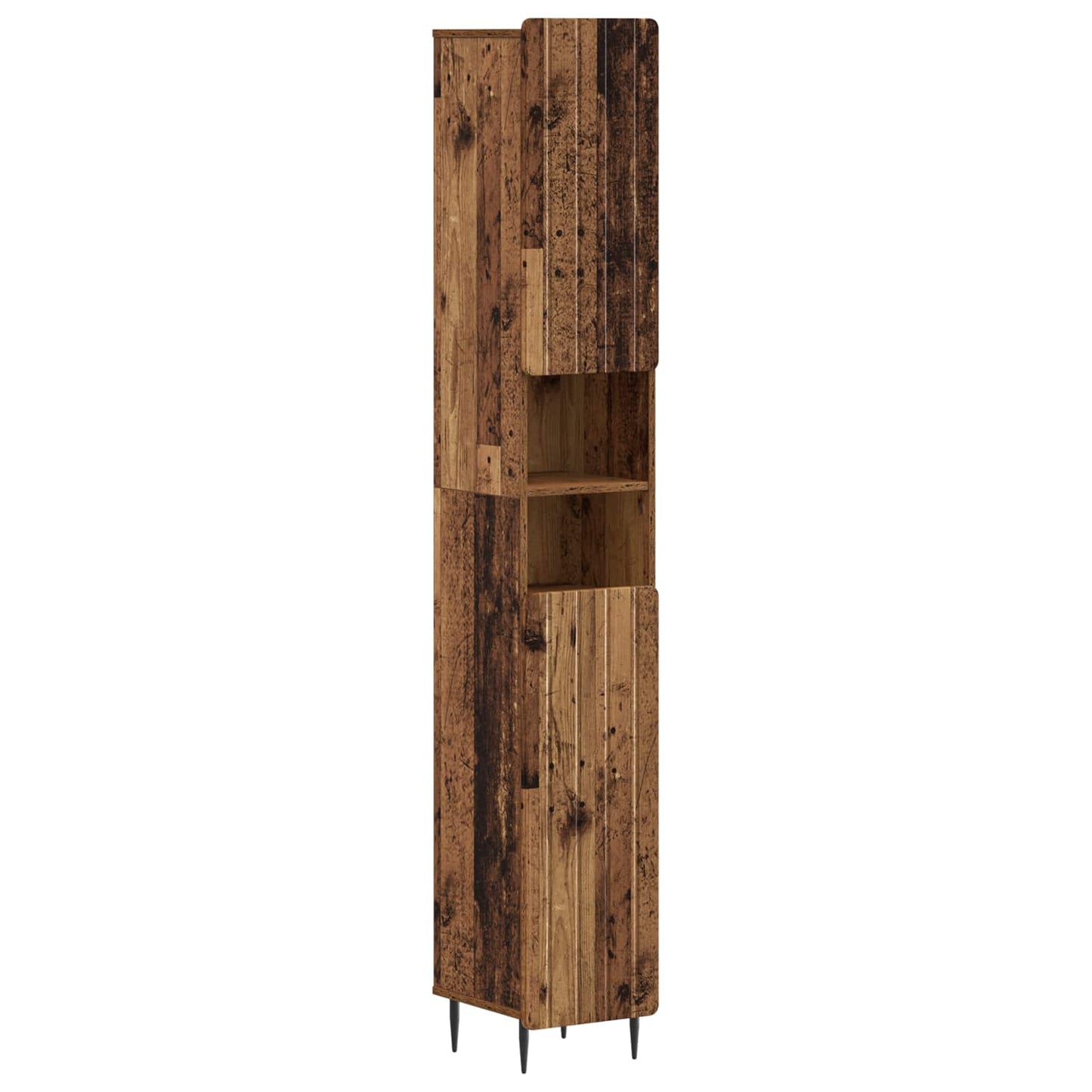 Badkamerkast met Open Plank ZWOLLE Oud hout 30 x 31 x 189,5 cm