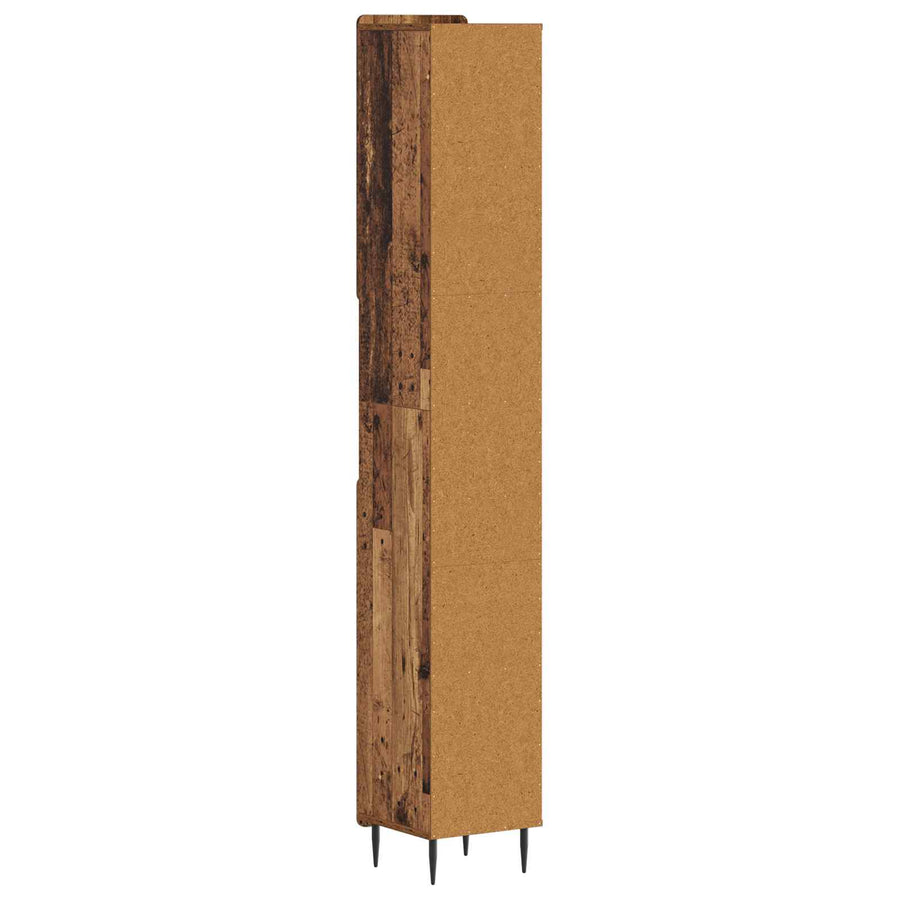 Badkamerkast met Open Plank ZWOLLE Oud hout 30 x 31 x 189,5 cm