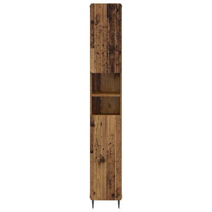 Badkamerkast met Open Plank ZWOLLE Oud hout 30 x 31 x 189,5 cm