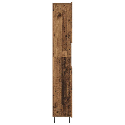 Badkamerkast met Open Plank ZWOLLE Oud hout 30 x 31 x 189,5 cm