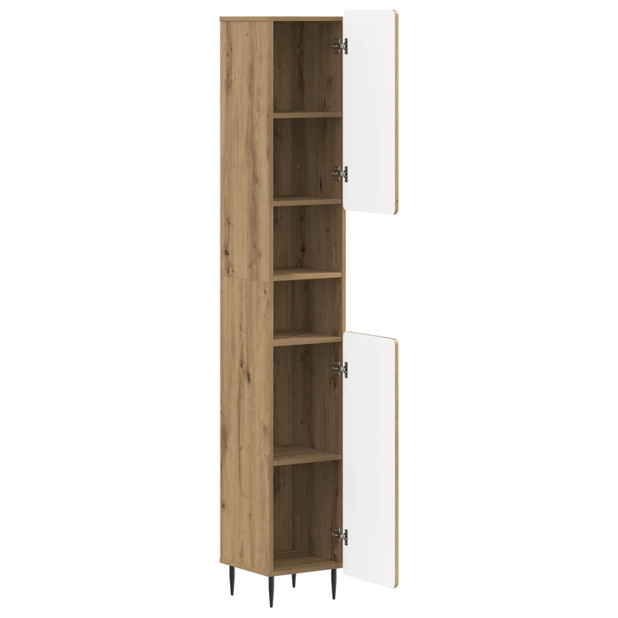 Badkamerkast met Open Plank ZWOLLE Artisanaal eiken