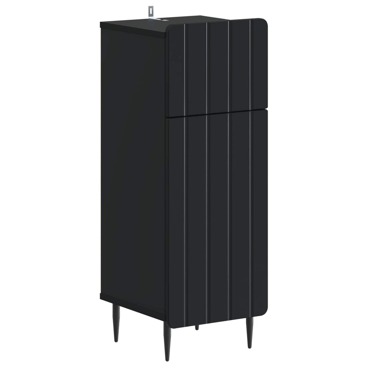 Badkamer Opbergkast ZWOLLE Zwart 30 x 31 x 79,5 cm Bewerkt hout