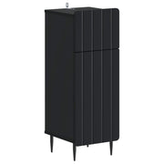 Badkamerkast zwart 30x31x79.5 cm bewerkt hout
