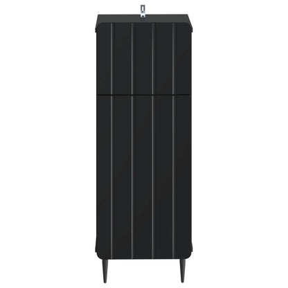 Badkamer Opbergkast ZWOLLE Zwart 30 x 31 x 79,5 cm Bewerkt hout