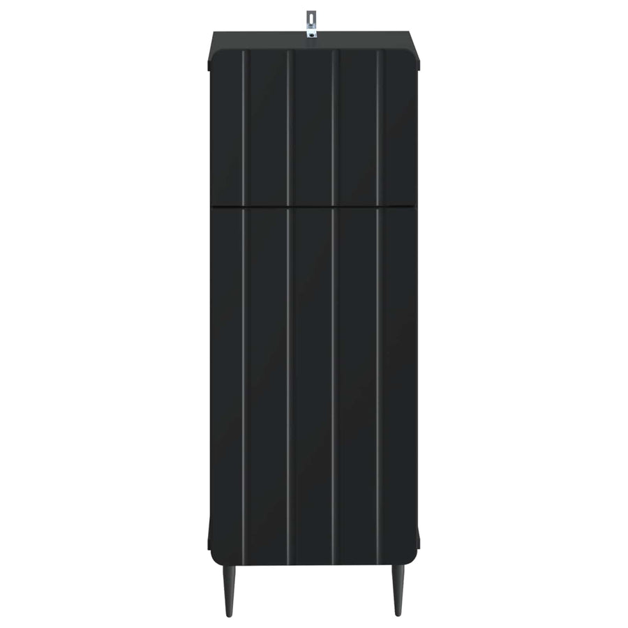 Badkamer Opbergkast ZWOLLE Zwart 30 x 31 x 79,5 cm Bewerkt hout